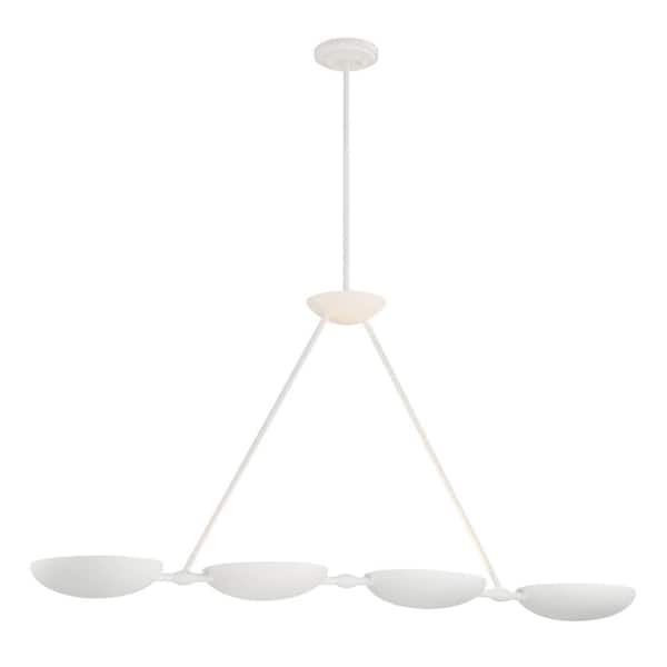 George Kovacs Undertas 4-Light Piastra Plaster Island Chandelier for Dining Room with No Bulbs Included