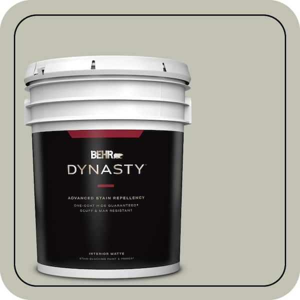 BEHR DYNASTY 5 gal. #ECC-37-1 Arbor Hollow Matte Interior Stain-Blocking Paint & Primer