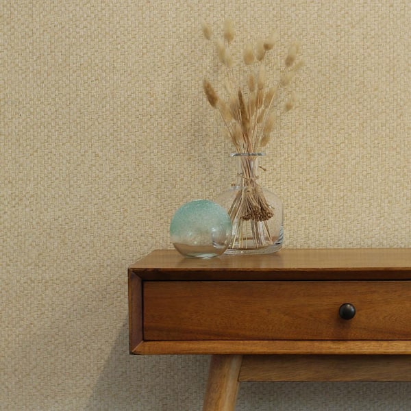 Wheat Stranded Boxweave Paperweave Grasscloth Unpasted Textured Wallpaper Roll (Covers 72 sq. ft.)