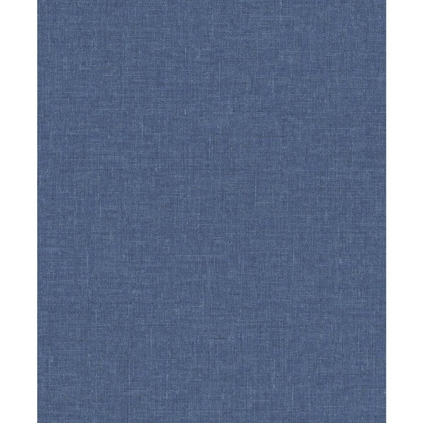 Seabrook Designs Navy Soft Linen Nonwoven Paper Non-Pasted Wallpaper Roll (Covers 57.5 sq. ft.)