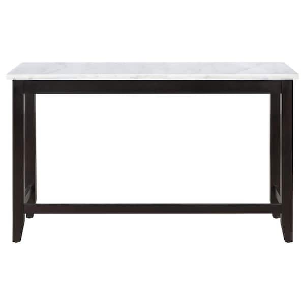 Coaster Toby Espresso and White Marble Top 60 in Coaster Toby Espresso and White Marble Top 60 in