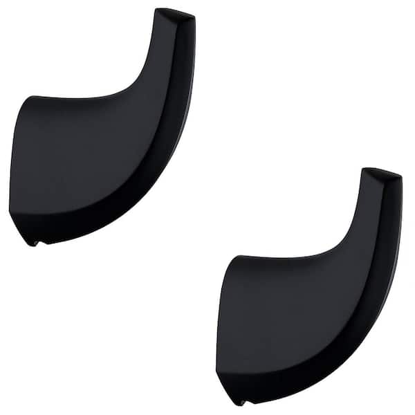 ruiling 2-Pack Wall Mounted J-Hook Robe/Towel Hook in Stainless Steel Matte Black