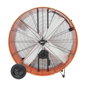 42 in. 2-Speed Heavy-Duty Drum Fan in Orange