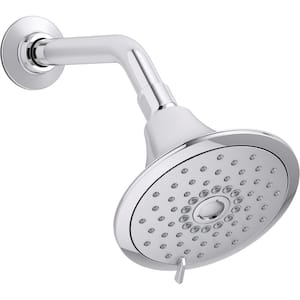Forte 3-Spray Patterns with 1.75 GPM 5.5 in. Single Wall Mount Fixed Shower Head in Polished Chrome