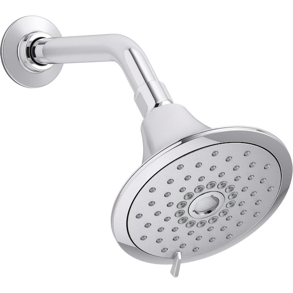 KOHLER Forte 3-Spray 5.5 in. Single Wall Mount Fixed Shower Head in Polished Chrome