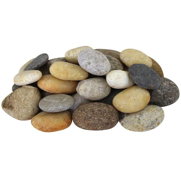 Rain Forest Margo Garden Products 12 cu. ft., 0.4 cu. ft. 1 in. to 3 in. Mixed River Pebbles (30-Bags/Covers)
