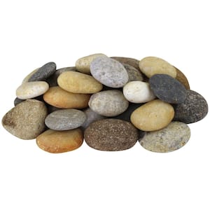 Margo Garden Products 21.6 cu. ft., 0.4 cu. ft. 1 in. - 3 in. Medium Mixed River Pebbles (54-Bags/Covers)