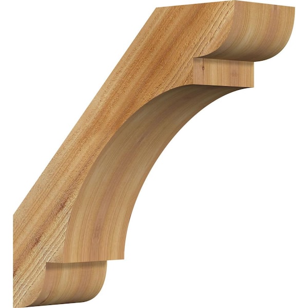 Ekena Millwork 6"W x 20"D x 20"H Olympic Rough Sawn Knee Brace, Western Red Cedar