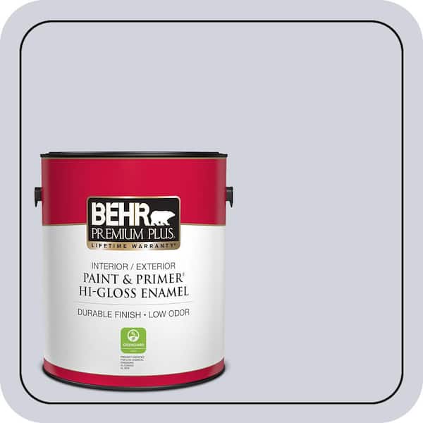 BEHR PREMIUM PLUS 1 gal. #S550-1 Blueberry Whip Hi-Gloss Enamel Interior/Exterior Paint & Primer