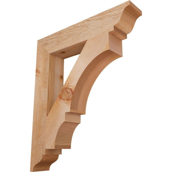 4 in. x 26 in. x 22 in. Western Red Cedar Balboa Traditional Rough Sawn Bracket