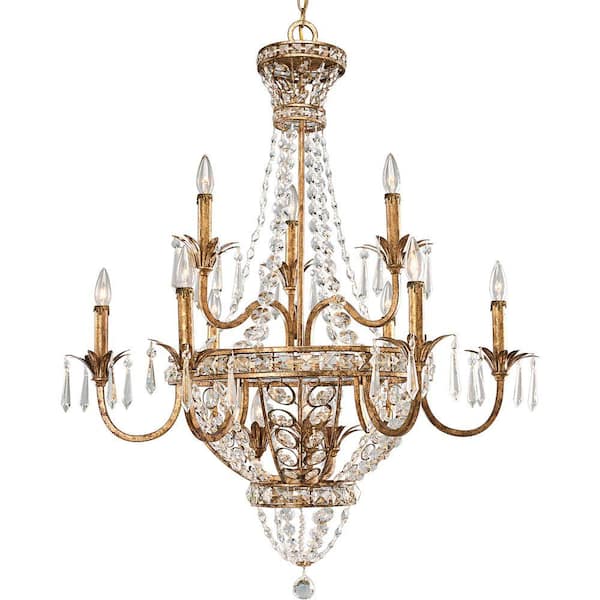 Progress Lighting Palais Collection 9-Light Imperial Gold Chandelier