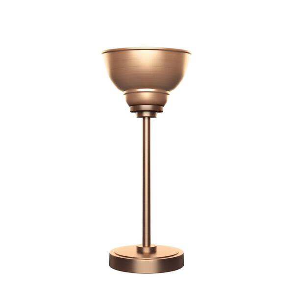 Unbranded Quincy 16 in. New Age Brass Accent Lamp with Glass Shade