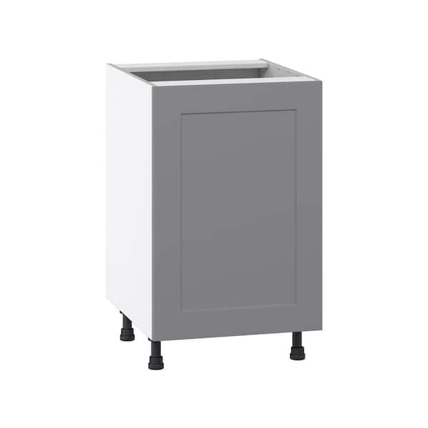 J COLLECTION Bristol Painted Gray Shaker Assembled Base Kitchen Cabinet ...