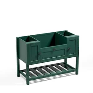 48 in. W x 20 in. D x 33.60 in. H Solid Wood Bath Vanity Cabinet without Top in Green