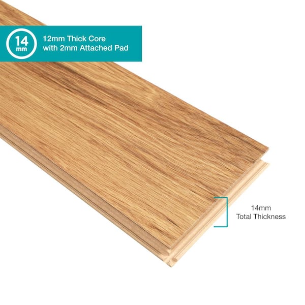 Såvel Rejse siv Pergo Defense+ Classic Deco Oak 14 mm T x 5.2 in. W Waterproof Laminate  Wood Flooring (13.7 sqft/case) LF001081 - The Home Depot