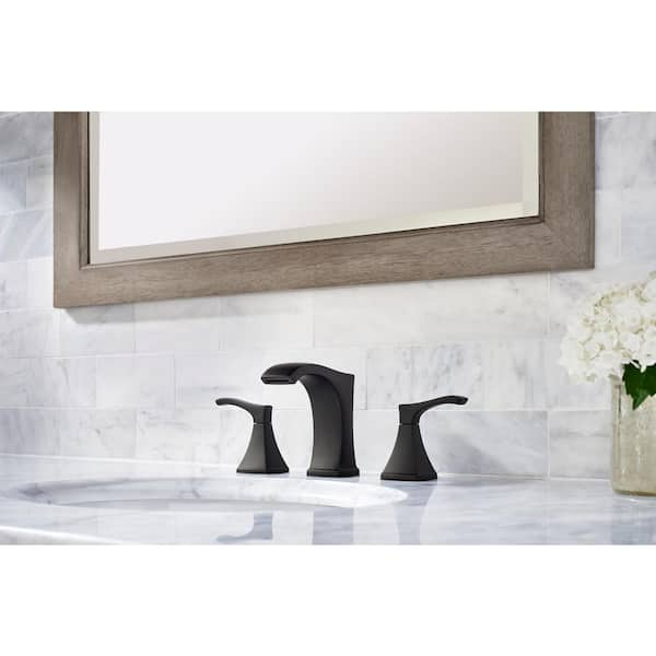 Venturi 8 in. Widespread 2-Handle Bathroom Faucet in Matte Black