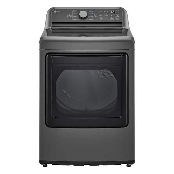 LG 7.3 cu. ft. Vented Gas Dryer in Middle Black with Sensor Dry Technology