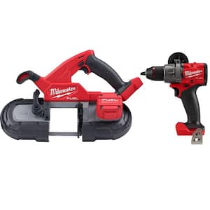 M18 FUEL 18-Volt Lithium-Ion Brushless Cordless Compact Bandsaw with M18 FUEL Hammer Drill