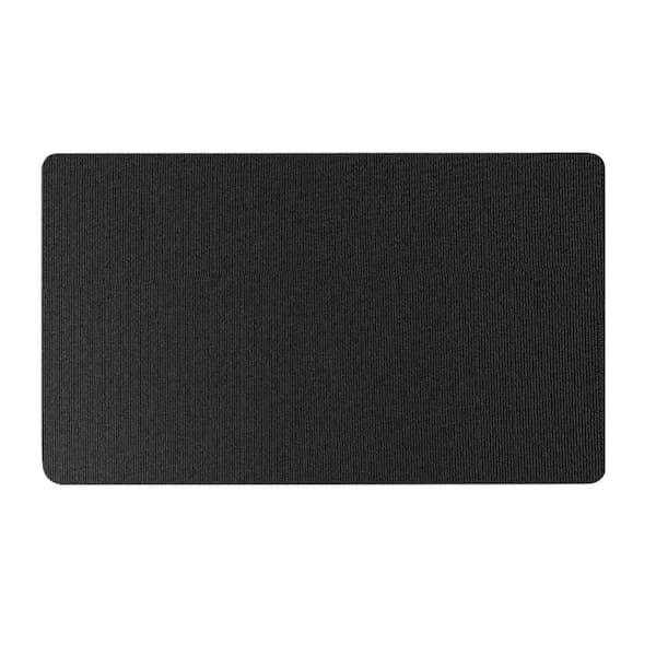 76 in. x 52 in. Double-Sided Fireproof Under Grill Mats for Outdoor Deck Patio Lawn, Black