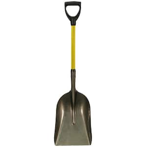27 in. Classic Fiberglass Eastern Scoop Shovel with Heavy-Duty Steel Blade and D-Grip Handle