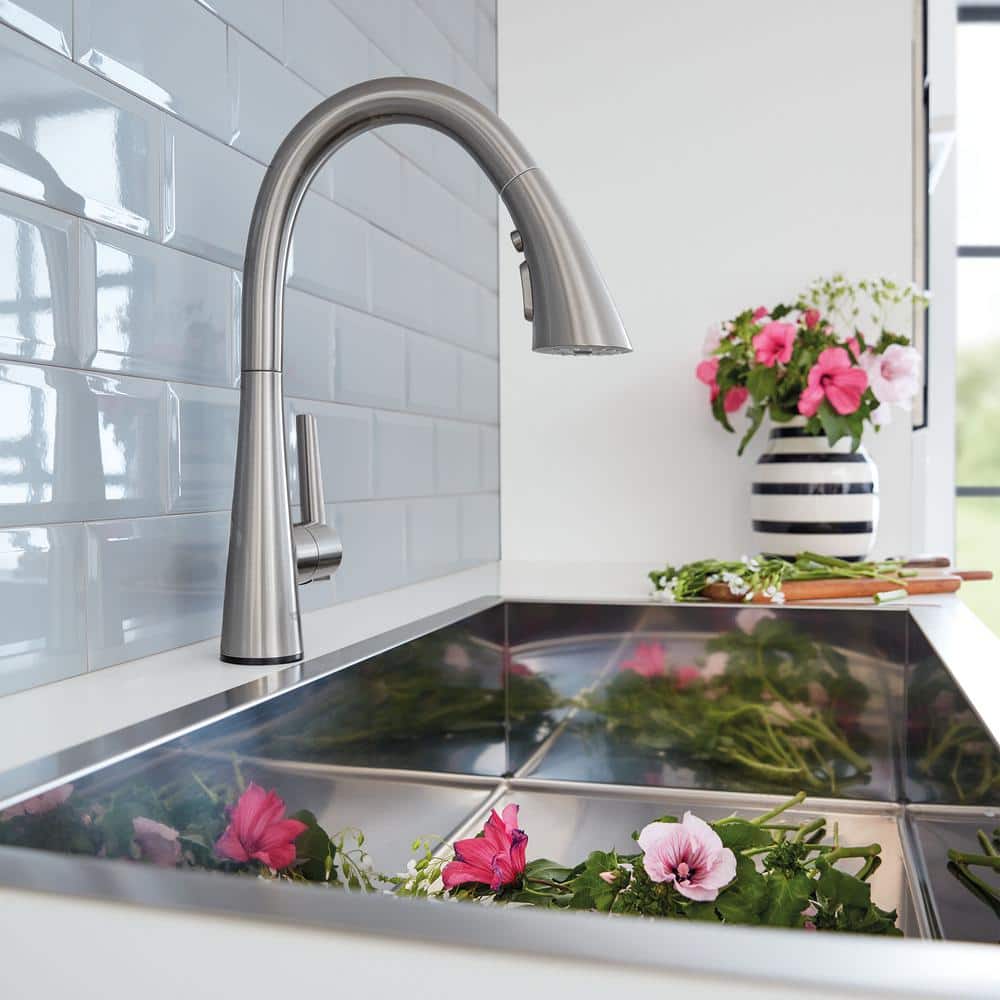 16" Stainless Steel Pull-Down Spray Kitchen Faucet