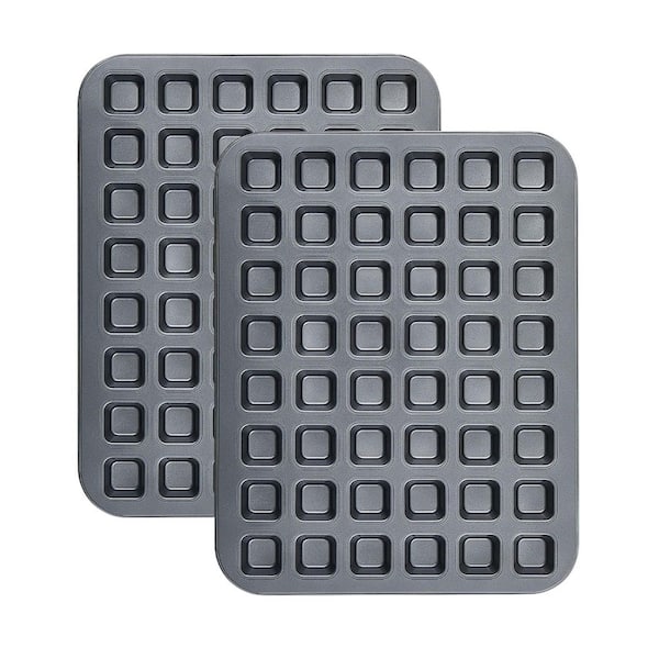 Mini Brownie Bites 1 Piece Carbon Steel 48-Piece Nonstick Baking Pan Set for Muffins and Cupcakes