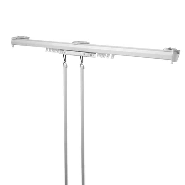 30" to 48" Adjustable Baton Draw Traverse in White