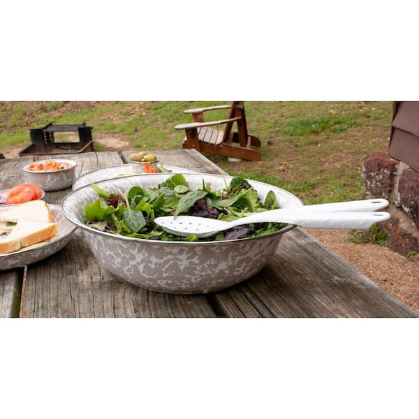 Golden Rabbit Enamelware Fresh Produce Salad Bowls Set of 4 - Green