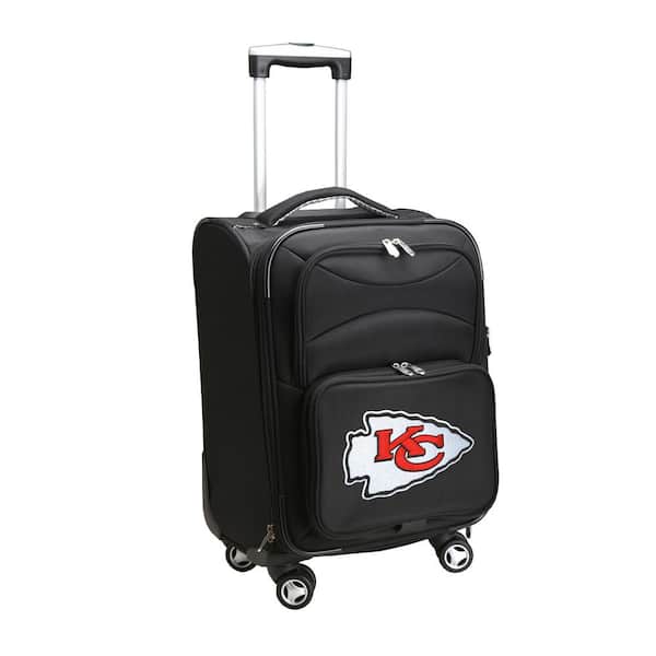Denco NFL Kansas City Chiefs 21 in. Black Carry-On Spinner Softside Suitcase