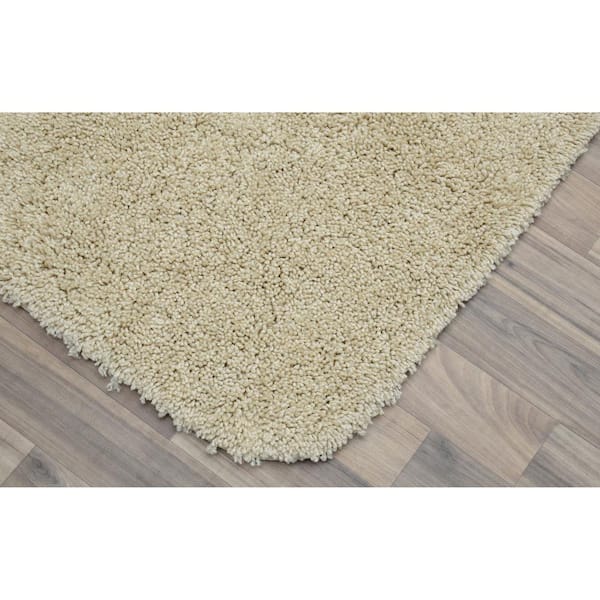 Serendipity Linen 21 in. x 34 in. Washable Bathroom 2-Piece Rug Set