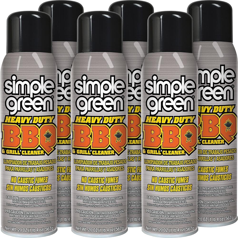 Simple Green 20 oz. Heavy-Duty Aerosol BBQ and Grill Cleaner (6-Pack)  0310001260014-6 The Home Depot
