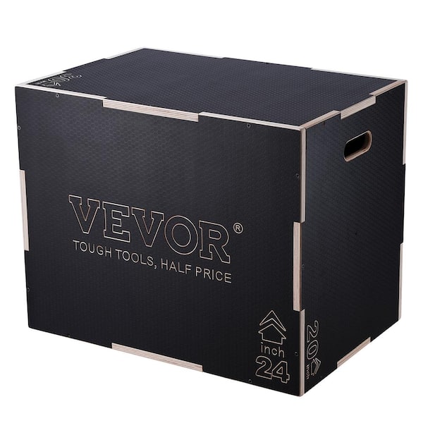 3 in. 1 Plyometric Jump Boxb30/24/20 Inch Wooden Plyo Box Platform and Jumping Agility BoxAnti-Slip Fitness Exercise Box