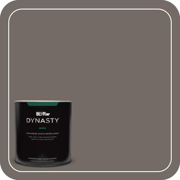 1 qt. #PPU24-04 Burnished Pewter Semi-Gloss Enamel Interior Stain-Blocking Paint and Primer