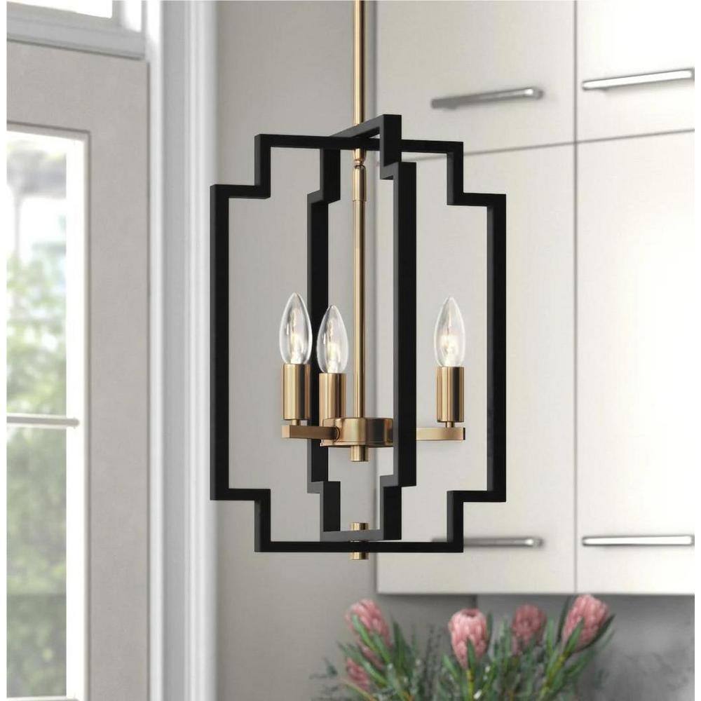 3-Light 10.8 in. Black Iron Modern Candle Dimmable Pendant Dining Kitchen Ceiling Lights Foyer Bedroom Lighting price history on PriceWatchPro