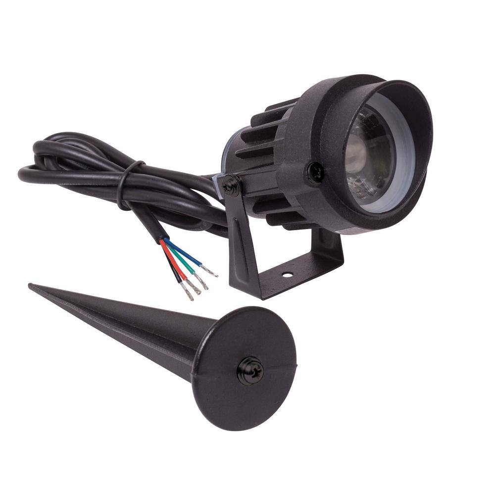 Black Aluminum Weather Resistant LED Pathway Spotlight