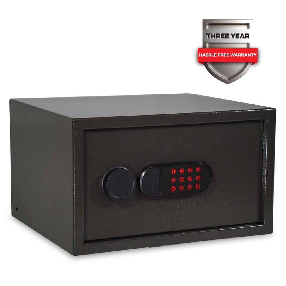 SANCTUARY Home and Office 1.13 cu. ft. Security Vault with Electronic Lock, Dark Gray Hammertone Finish SA-PVLP-02-DP