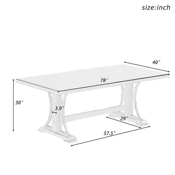 8 seater rectangle discount dining table dimensions