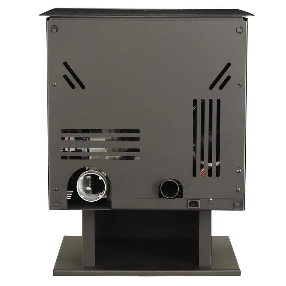 Black Steel Freestanding Pellet Stove with Blower