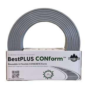 1 in. x 5 in. x 50 ft. Gray Coiled Plastic CONform Concrete form