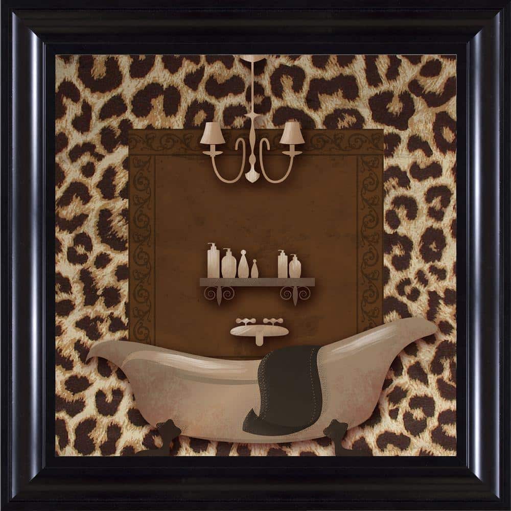Ptm Images 15 1 4 In X 15 1 4 In Leopard Bath A Framed Wall Art 6 2137a The Home Depot