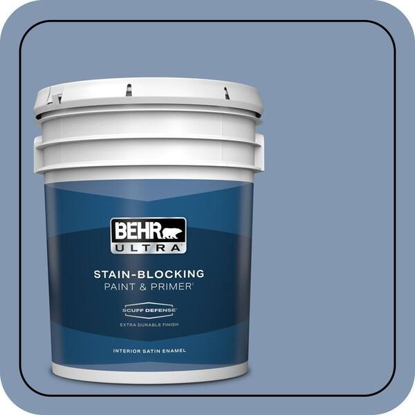 BEHR ULTRA 5 gal. #S530-4 Jet Set Extra Durable Satin Enamel Interior Paint & Primer