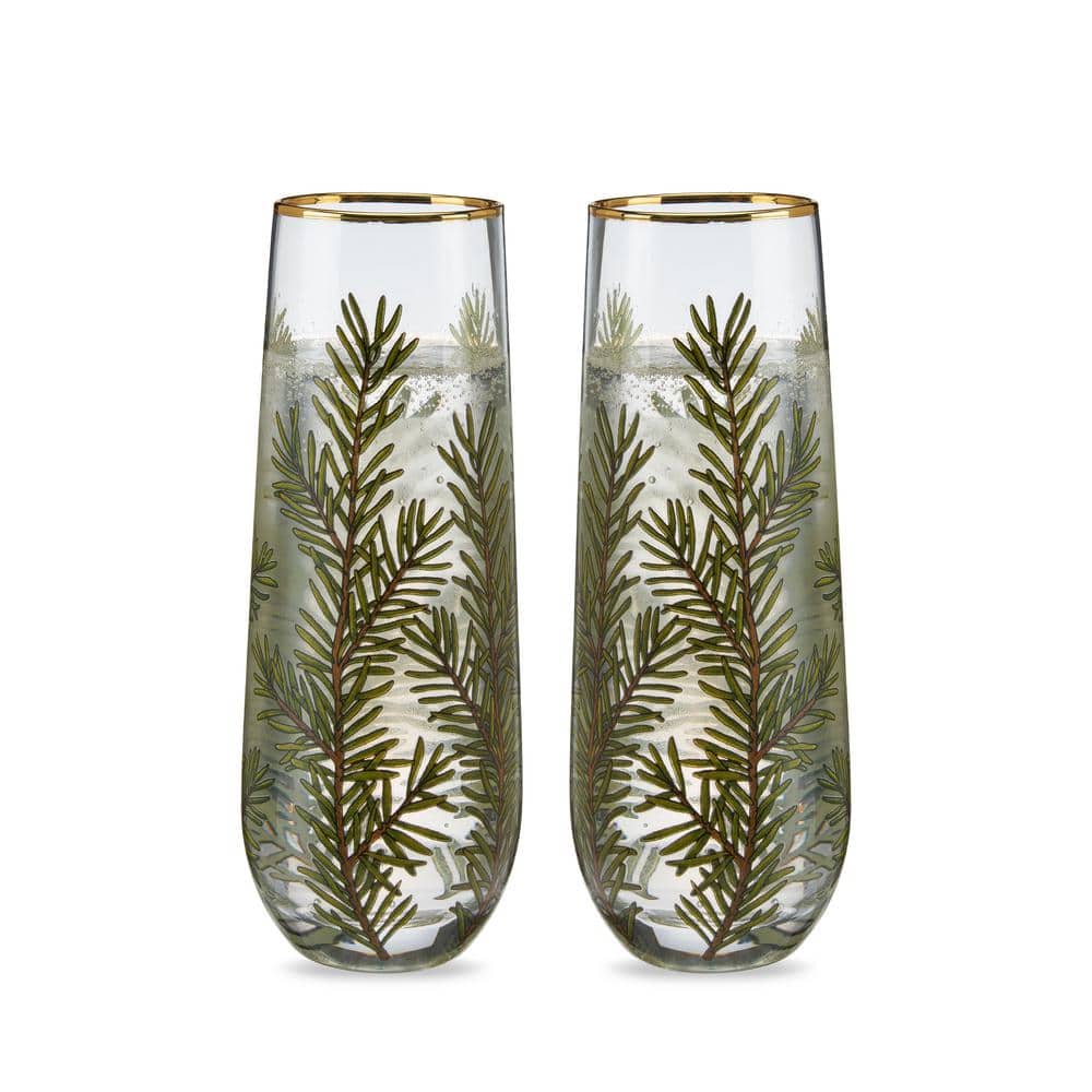  Twine Gilded Tumblers, Gold Rimmed Clear Cocktail