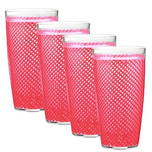 Fishnet 22 oz. Pink Yarrow Insulated Drinkware (Set of 4)