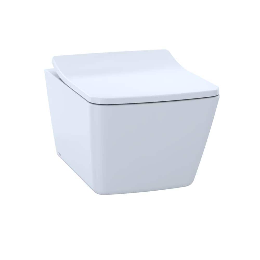 SP 1.28/.9 GPF Dual Flush Wall-Mounted Elongated Toilet Bowl in Cotton (Sea
