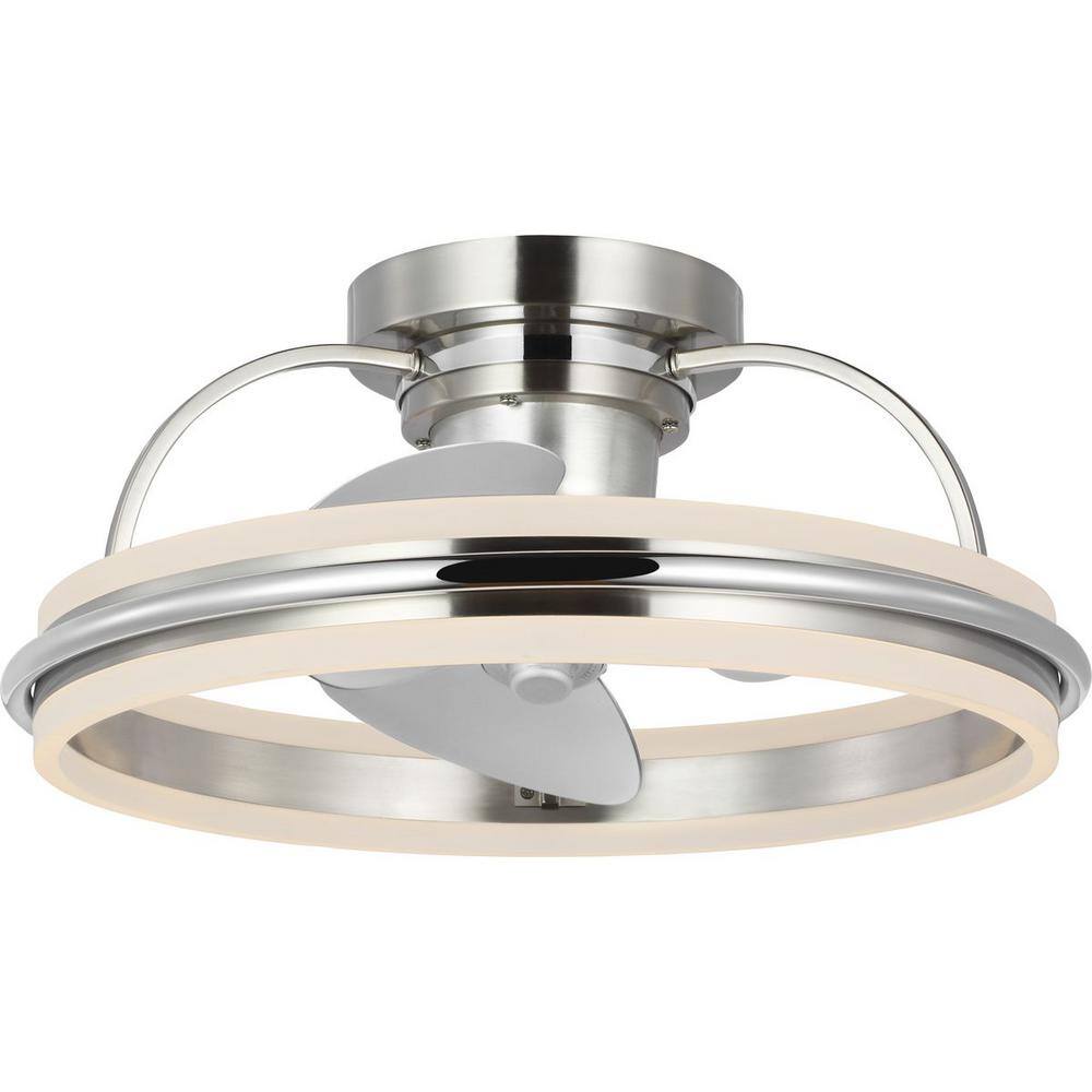 Brushed Nickel 21" LED Ceiling Fan with Remote and Lighting