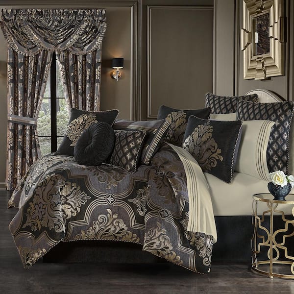 J QUEEN NEW YORK INC Sayreville Pewter Polyester California King Comforter Set (4-Piece)