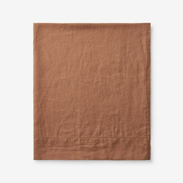The Company Store Legends Hotel Clay Relaxed Linen King Flat Sheet