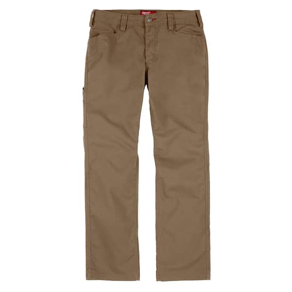 Milwaukee Men's 30 in. x 30 in. Khaki Cotton/Polyester Work Pants