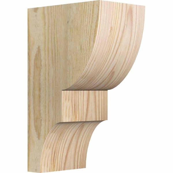 Ekena Millwork 4 in. x 6 in. x 10 in. Douglas Fir Ridgewood Rough Sawn Corbel