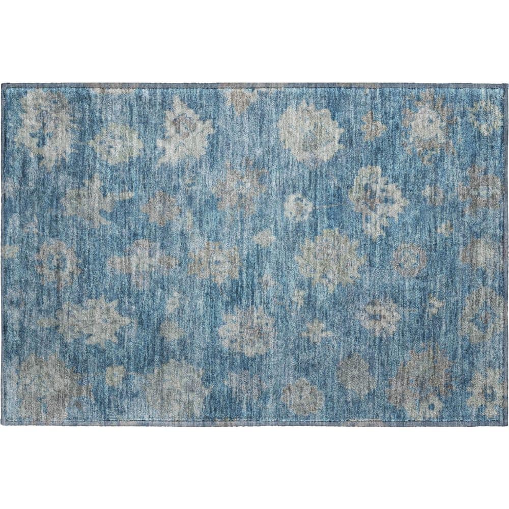 Mayfield Premium Machine Washable Abstract AMF2305 Denim 3 ft. x 4 ft. Area Rug price history on PriceWatchPro